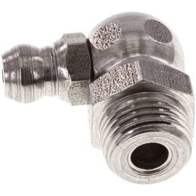 90° Haakse Smeernippel RVS R 1/8 Inch DIN 71412