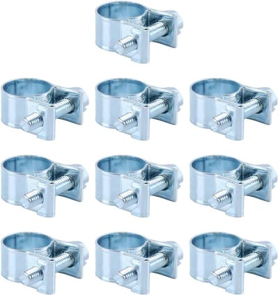 Verstelbare mini slangklemmen set van 10 stuks voor waterleidingen en luchtslangen, geschikt voor siliconen slangen (10-12 mm)