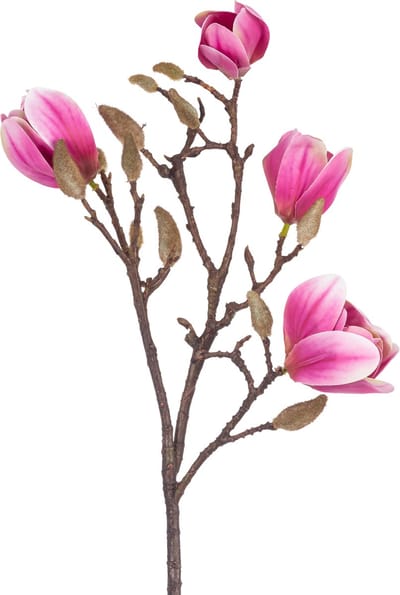 Easyplants | Kunstbloem Magnolia 50 cm roze | Zijde | Nepbloemen | roze | Onderhoudsvrij | Kant-en-klaar