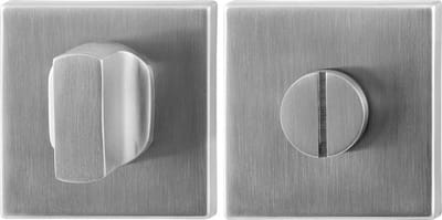 Toiletgarnituur - RVS geborsteld - RVS - GPF - Binnendeur - GPF0910.02 50x50x8mm stift 8mm RVS geborsteld grote knop
