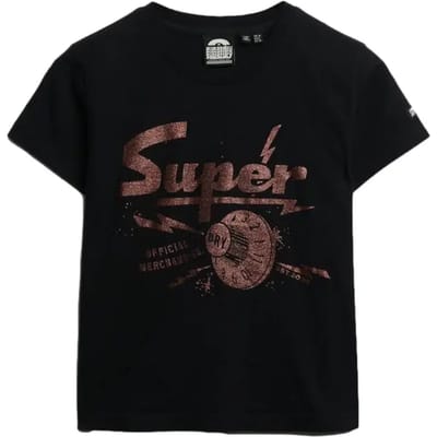 Superdry - Band Merch Aansluitend T-shirt - Dames - T-shirts
