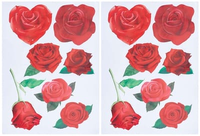 Store_7 - Auto Stickers - Rozen Patroon - Waterdicht - Roze - Zelfklevende Stickers - Decoratie voor Auto en Laptop - 2 Vellen