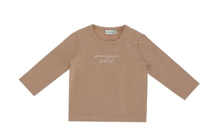 Babylook T-Shirt Monsieur Petit - Maat 50 - Warm Taupe