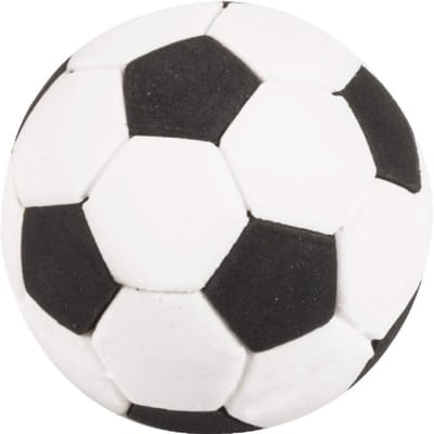 Gum Voetbal - Wisser Bal - Kantoor Organisatie - Voetbal Design - 35 cm - Zwart Wit