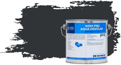 Wixx PRO Aqua Houtlak Satin - 2.5L - RAL 7021 | Zwartgrijs