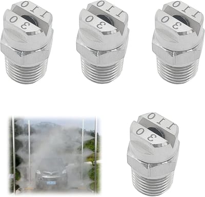 Set van 4 Stukken Hogedrukreiniger Accessoires, Oppervlakte Cleaner, Spuitmond en 110 Graden Nozzle voor Efficiënte Reiniging van Terrassen en Vloeren