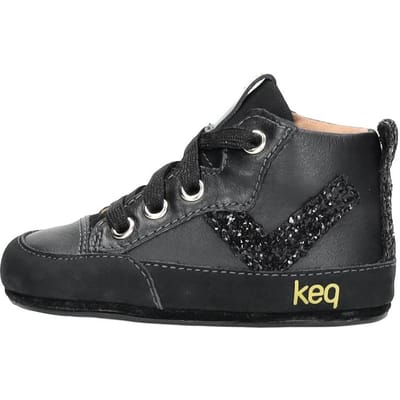 KEQ Meisjes Baby schoentjes Meisjes Baby schoentjes - Zwart - Maat 22