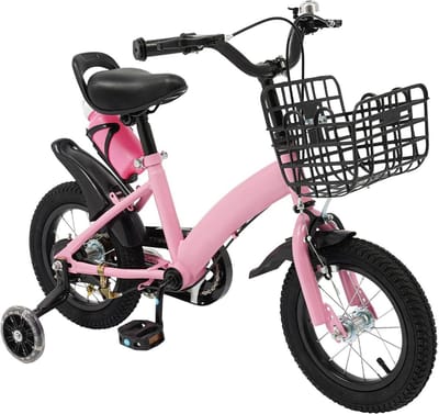 Kinderfiets - Loopfiets - Leren Fietsen - Inclusief Stabilisatoren - 12 Inch - Roze
