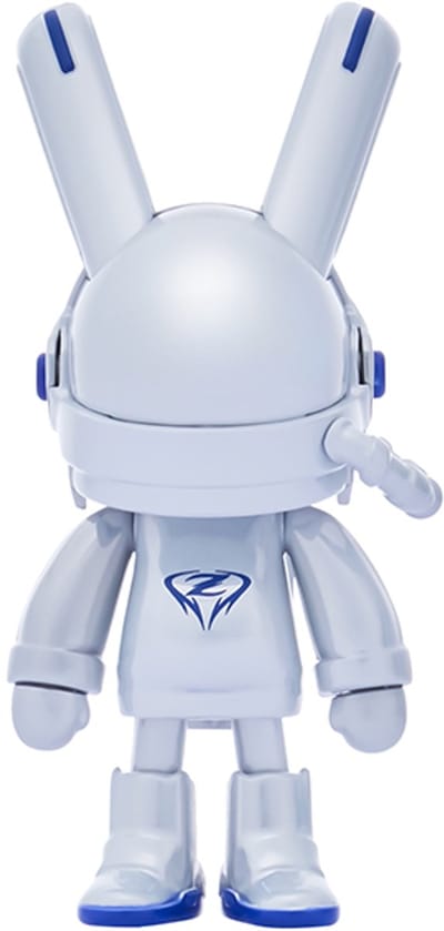 DOO Lab - ROBBi - ZHOU GUANYU 100% - Art Toy - Collectible Designer Toy - Zilver - 7cm