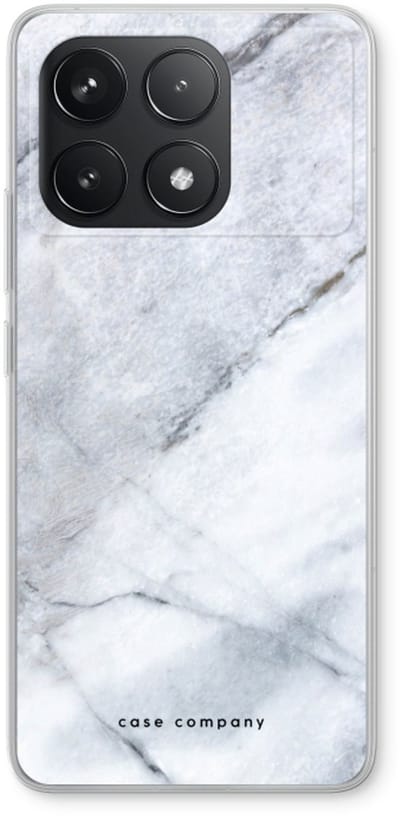 Case Company® - Hoesje geschikt voor Xiaomi Poco F6 Pro hoesje - Witte marmer - Soft Cover Telefoonhoesje - Bescherming aan alle Kanten en Schermrand