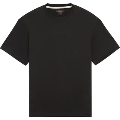 T-shirt Korte Mouw Guess M4YI44 K8FQ4 LOGO EMB TEE-A996 JET BLACK