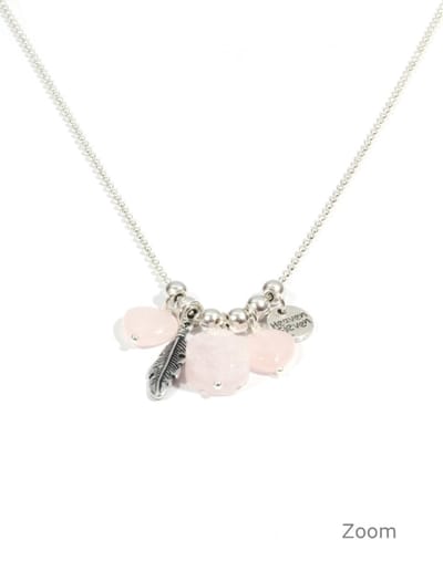 Heaven Eleven dames Ketting ballchain - - rozequartz hart en kralen