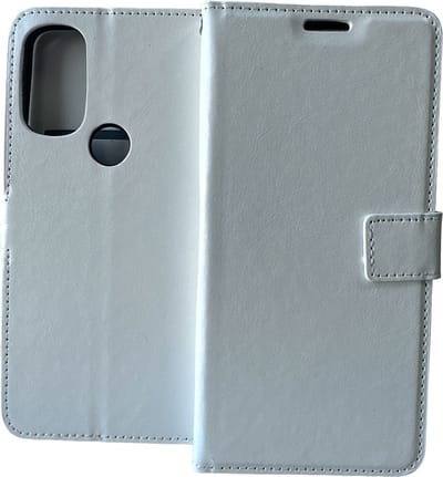 Portemonnee Book Case Hoesje Geschikt voor: Motorola Moto E20 / E30 / E40 - wit