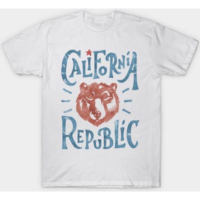 T-shirt Dames Californische Grizzlybeer Harajuku Print Kawaii T-shirt Zomer Korte Mouw Dames T-shirt Top Tee Ademende Stof Praktisch Dagelijks Gebruik 4XL wit