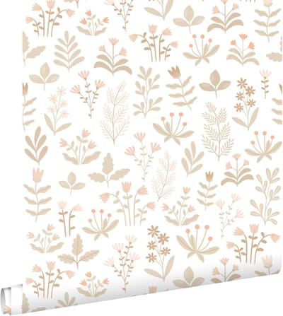 ESTAhome behang veldbloemen beige - 50 x 900 cm - 131092