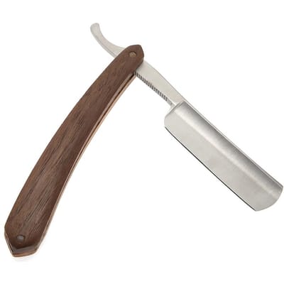 Palissander Klassieke Houtnerf Barbier Scheermes Rechtzijdige Scheermes Opvouwbaar Scheermes brown