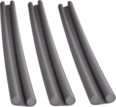 Tochtstrip - 3x - tochtwering - grijs - foam - 93 x 3 cm - deur tochtstopper