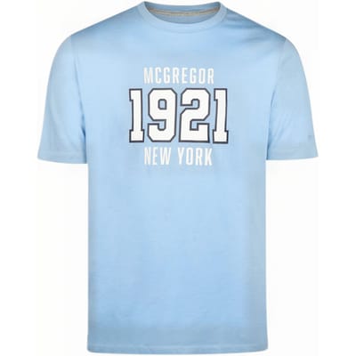 McGregor T-shirt Sky Blue Size: S | Printed T-Shirts Outlet | Heren | Blauw