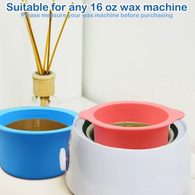 Dailygoody - Siliconen Waswarmer Voering - Herbruikbare Wax Melt Liner - Blauw en Roze - Antiaanbaklaag - Gemakkelijk schoon te maken - Geschikt voor ...