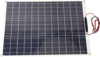 Zonnepaneel Kit - Laadregelaar Set - Energie Opwekken - Monokristallijn Silicium - 70 x 46 cm - Zwart