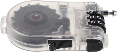 Cijferig Kabelslot - Intrekbaar Staal - Diefstal Beveiliging - Lichtgewicht Compact - 10.5 x 5 x 2 cm - Transparant