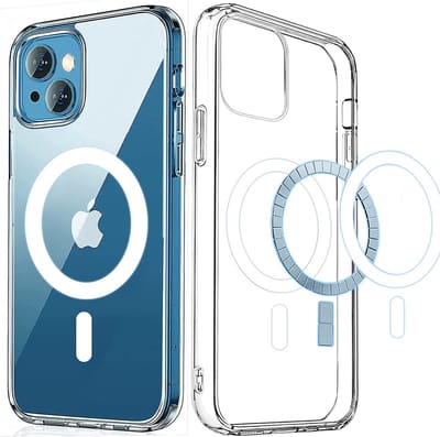 Hoesje Geschikt voor iPhone 13 hoesje - Doorzichtig Hoesje Geschikt voor iPhone 13 hoesje met Oplaadfunctie - draadloze met Oplaadfunctie oplader- Hoesje Geschikt voor iPhone 13 Transparant hoesje met Oplaadfunctie
