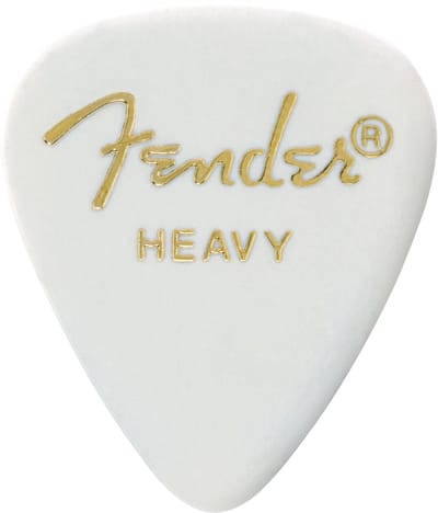 Fender Premium Picks 351 Vorm Extra Zwaar Wit 12-Pack Plectrums Voor Elektrische Gitaarspelers