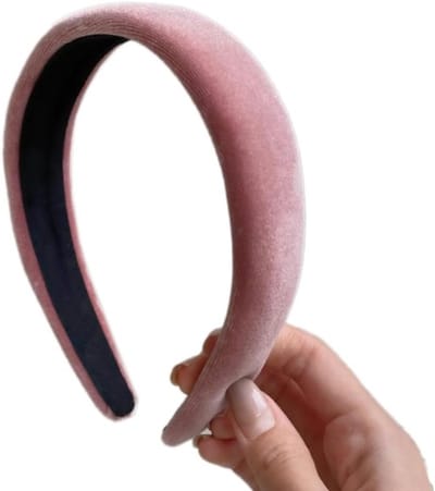Vintage Velours Haarband voor Dames - Elegante Haaraccessoires voor Dagelijks Gebruik, Perfect voor Vrouwen en Meisjes in Roze
