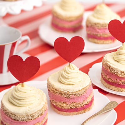 PartyDeco - Cupcake toppers Hearts - 11 cm - Valentijnsdag versiering - Valentijnsdag cadeau - valentijnsdag