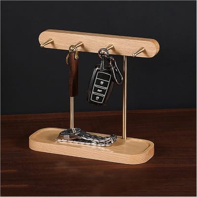 Sieraden Organizer - Display Stand - Sieraden Opbergen - Met Houten Lade - 2 Tier - Beige