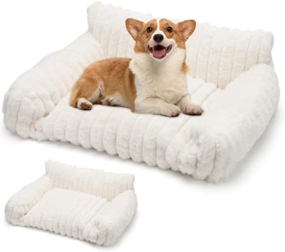 Famanu – Zacht Honden- en Kattenbed – Wollig en Behaaglijk Huisdierbed van 61 x 48 x 30 cm -Geschikt voor Dagelijks Gebruik