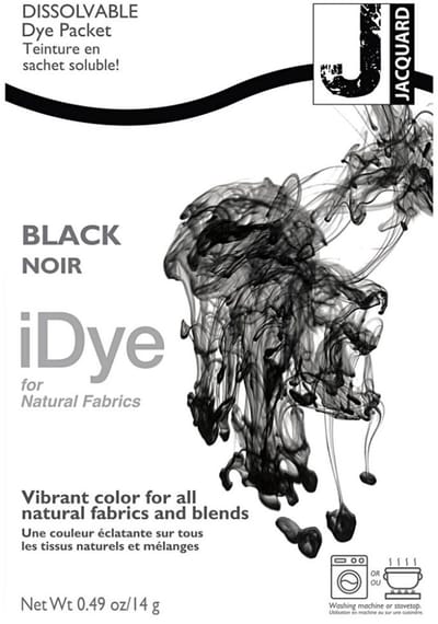 iDye Textielverf Zwart - Kledingverf - Stoffenverf - Voor Katoen Zijde Linnen en Rayon - 14 gram