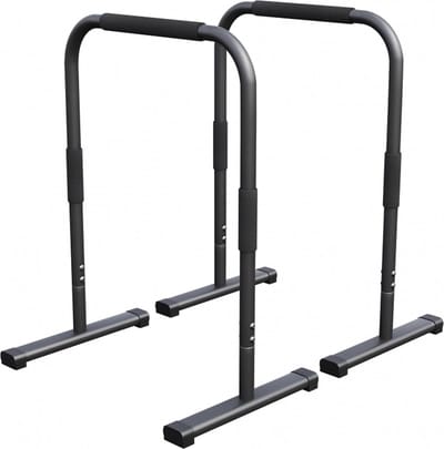 Gorilla Sports Dip Bars Deluxe - Push up stand bar - Parallettes - Zwart