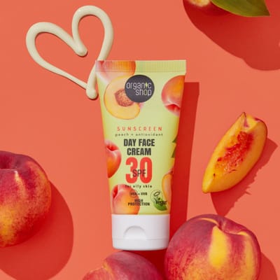 Organic Shop - Zonnebrandcréme Gezicht SPF 30 Vette huid - 3 x 50 ml - Voordeelverpakking