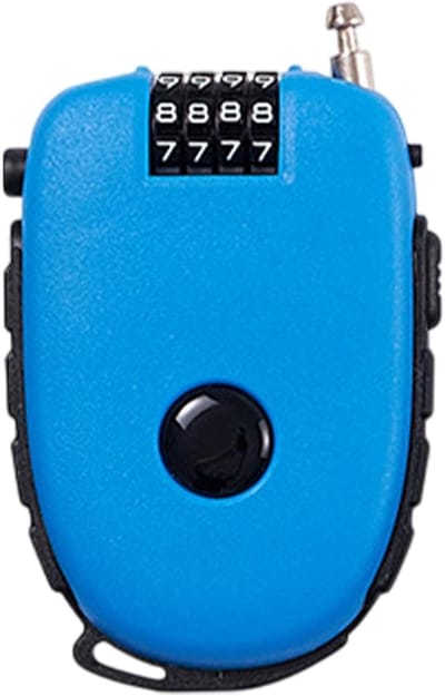 Fietsslot- Intrekbaar Kabelslot met Cijfercode-kettingslot-75cm RVS-kern -Universeel Fietsslot - voor Fiets, Scooter en E-bike-voor Fiets en Step - blauw