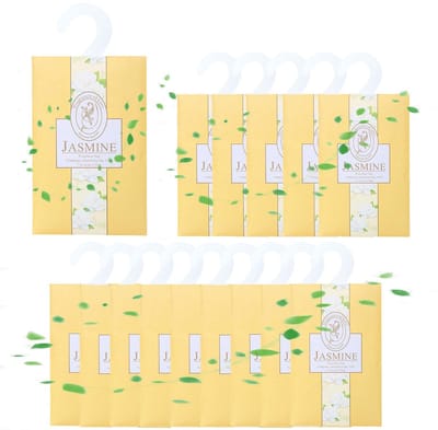 Dailygoods- Jasmijnzakjes 15 x 20 g - Geurbuiltjes - Natuurlijk mottenbestendig - Aromatherapie - Hangende zakjes - Blijvende geur - Geurzakjes