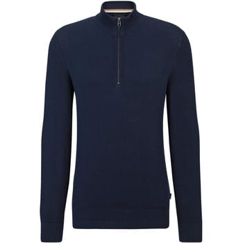 BOSS Ebrando-P Half Zip Trui Navy - Maat XXL - Heren - Quarter zip