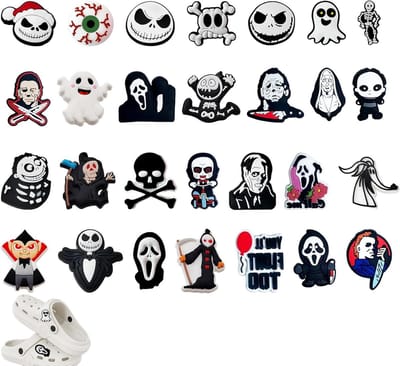 Halloween Schoenaccessoires Set van 28 – Thema Puntdecoraties voor Sandalen, Schoenen en Slippers – Geschikt voor Volwassenen en Kinderen – Unieke en Grappige Ontwerpen voor een Spookachtige Look