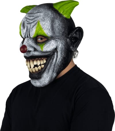 Partychimp Clown Masker Halloween Eng Horror Killer Clown Hoofdmasker voor bij Halloween Kostuum Volwassenen Carnaval - Latex - One size