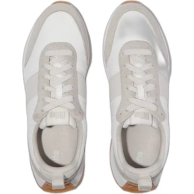 FitFlop FitFlop F-Mode Flow Mens Suede-Mix Sneakers WIT - Maat 42