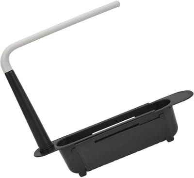 Dailygoods- Opbergrek Verstelbaar - Telescopisch Gootsteenopbergrek - Grote Capaciteit - PP Materiaal - 32-45 cm Lengte - 27 cm Hoogte - Gootsteenorganizer