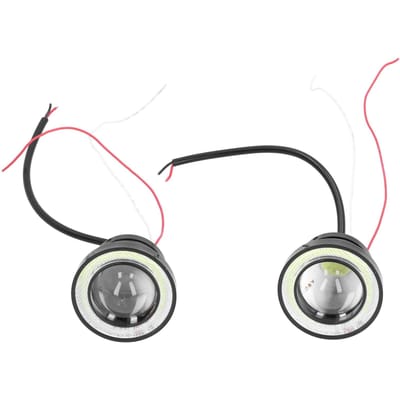 Projecteur antibrouillard avant 30W 2,5 pouces IP65 Étanche 1200LM LED Universel Lumière blanche Anneau extérieur 12V black