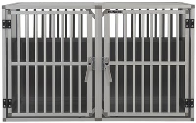 Hundos Autobench Recht Model Dubbel 100x110x67 met spijlen Nieuw