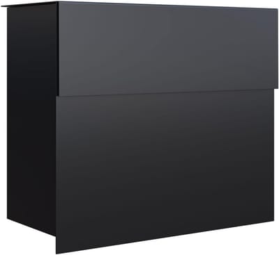 Wandbrievenbus Zwart Design Modern met Slot en Sleutels