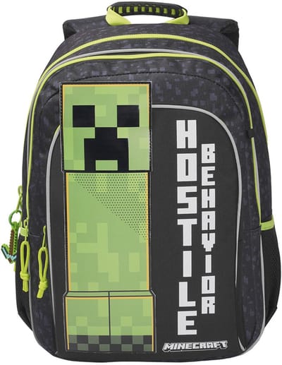 Minecraft - Rugzak – 42 cm – 3 Vakken – Laptopvak – Ergonomisch & Reflecterend – Officiële Licentie Premium Quality