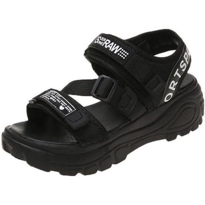 Nieuwe Damesschoenen Dames Sandalen Dikke Zool Sport Wind One-Line Open Teen Klittenband Sandalen Sandalen Voor Dames 35