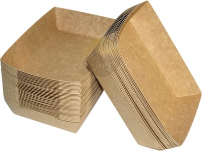 KURTT 50 snackbakjes A50 patatbakje, snackbakje, kartonnen bakje, binnenkant PE gecoat en vetvrij