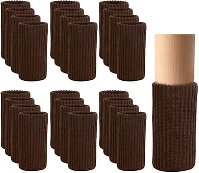 Meubelpoten Sokken - Stoelpootbeschermers - Vloer Beschermen - Dubbel Verdikt - 24 stuks - Zwart