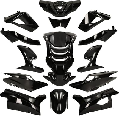 Kappenset Peugeot Speedfight 4 metallic zwart