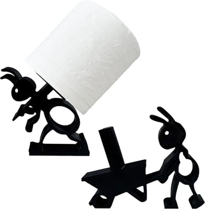 Toiletpapierhouders, grappige grappige Ant toiletpapierhouder, opvallend design, 3D-bedrukt, met stabiele basis, geen montage nodig, schattig, maar robuust, geen boren nodig